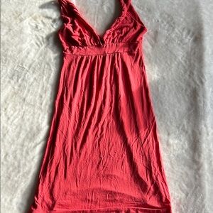 Orange Twist Strap Sleeveless Dress Size Small